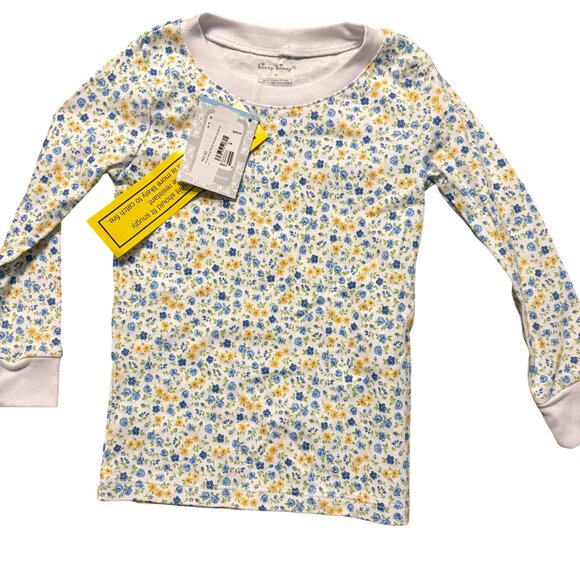 KissyKissy Girls 2-Piece Pajama Set Size 4 Floral Print 100% Cotton NWT - Picture 2 of 6
